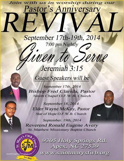 sample church revival program.